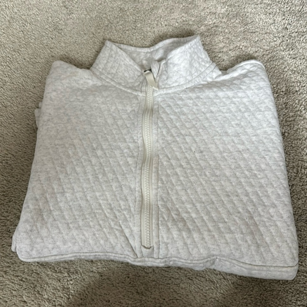 Eddie Bauer quarter zip quilted pullover.